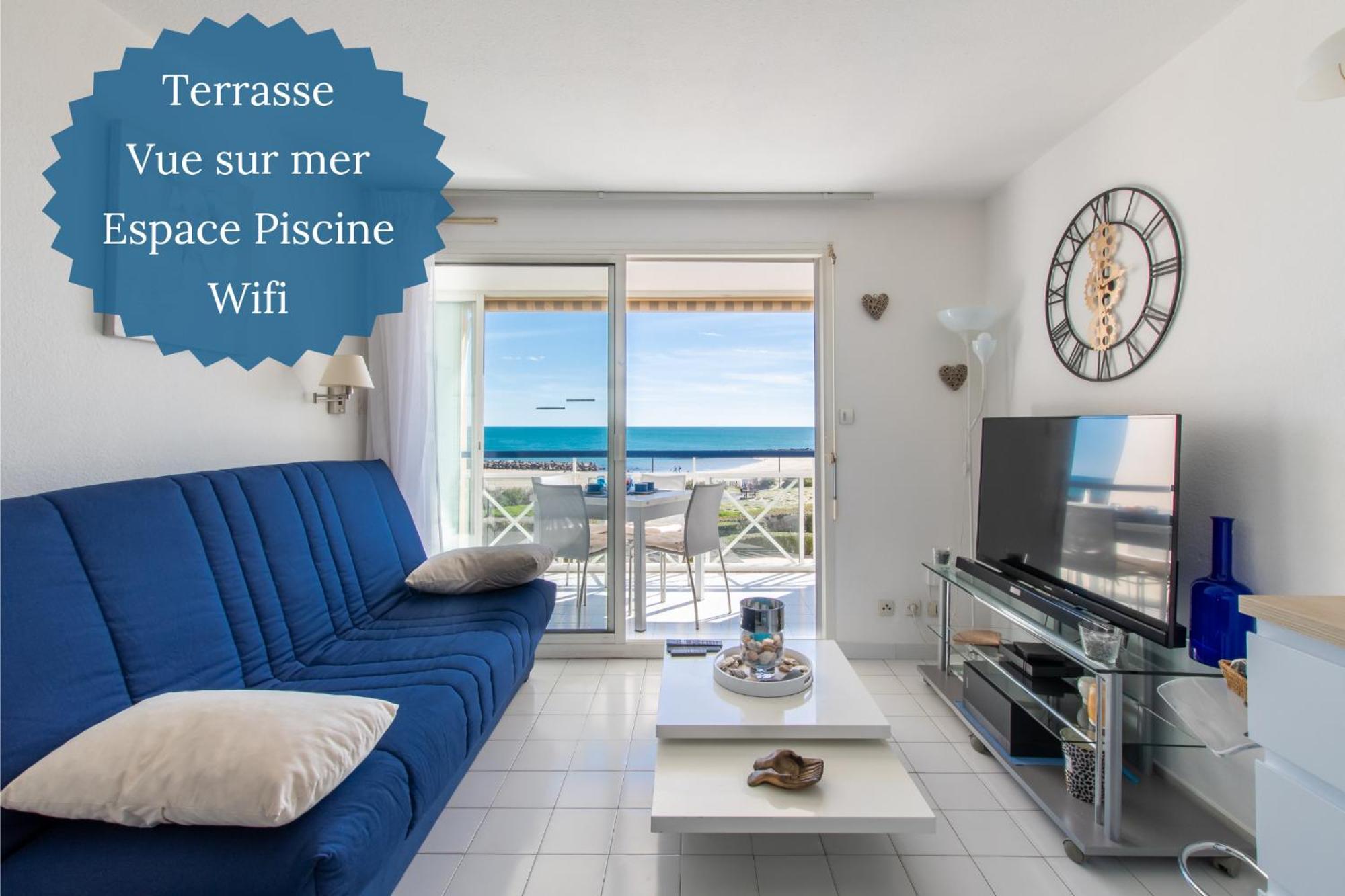 L'Evasion Bleue * Wifi * Bord De Mer * Piscine * Agde Exterior foto
